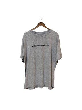 Aeropostale Gray Short Sleeve Logo T-Shirt Mens Size XL Cotton Blend